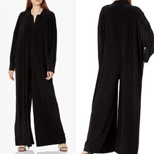 Norma Kamali Super Oversized Boyfriend NK Black Jumpsuit sz XS/34 Minimalist